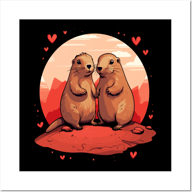 Prairie Dog Couple Valentine Wall Art by JH Mart